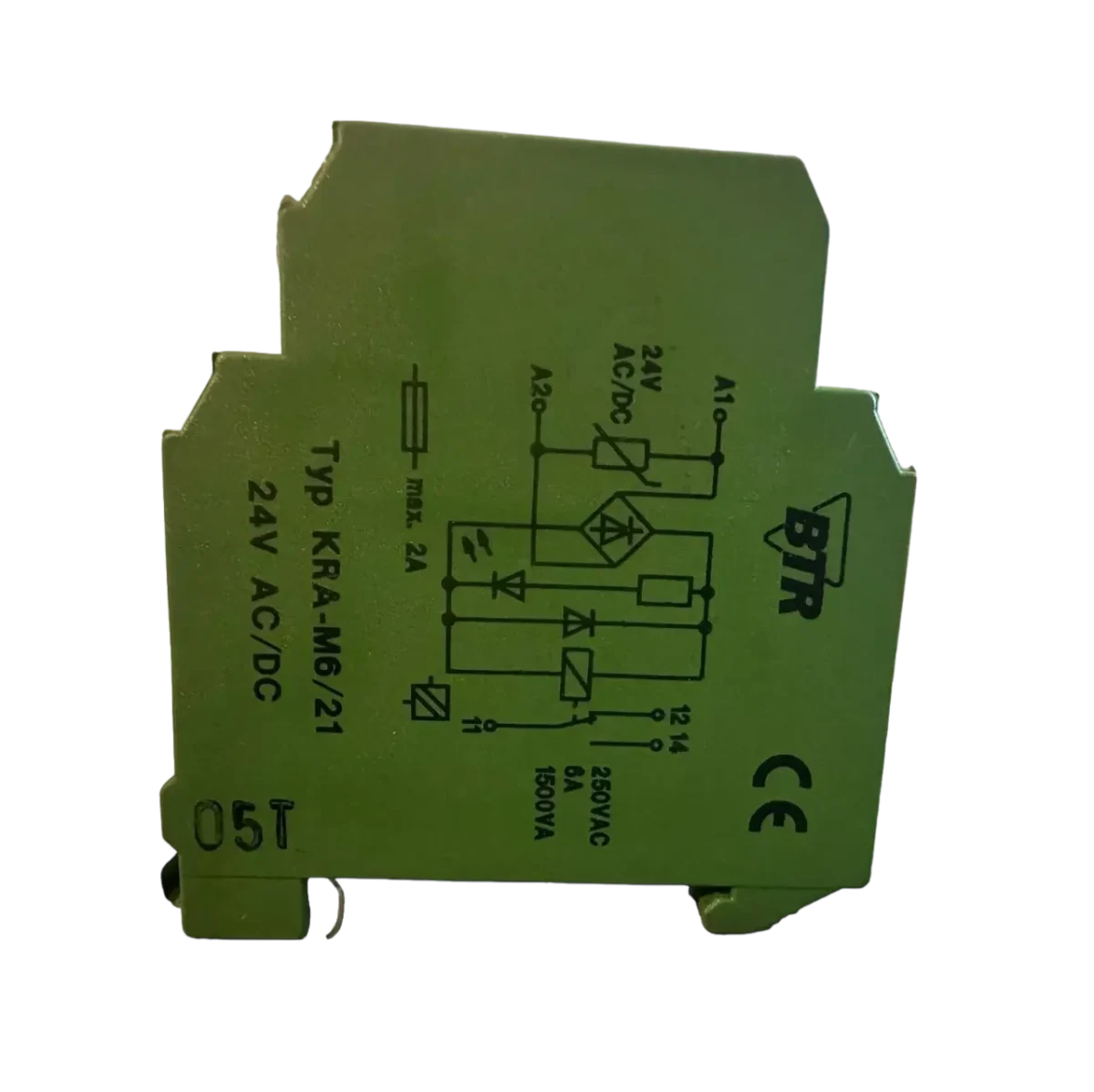 BTR KRA M6 21 24V AC DC 5x Coupling Relay Changeover Relay Coupling Module