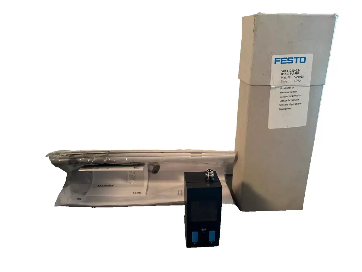 Festo pressure sensor SDE1 D10 G2 H18 L PU M8 529963 NEW 2