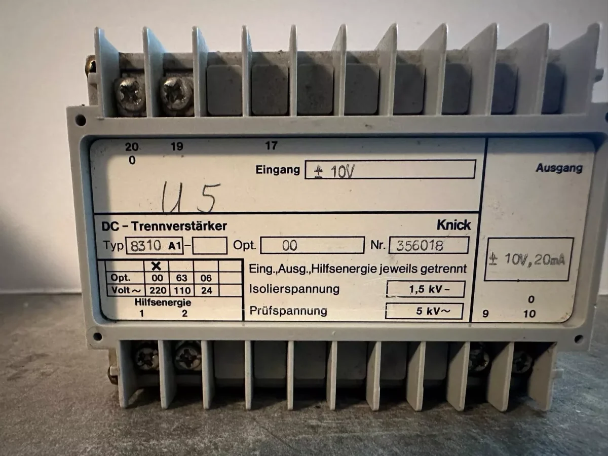 Knick DC isolation amplifier type 8310 A1 2