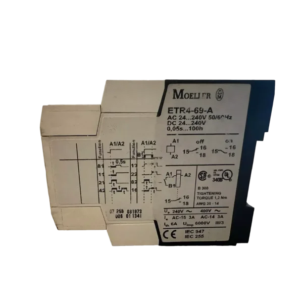 Moeller time relay ETR4 69 A timing relay 031891 034907 0.05s...100h 24...240V