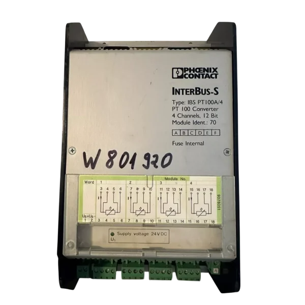 Phoenix Contact Interbus S IBS PT100A 4, PT 100 Converter Module 70