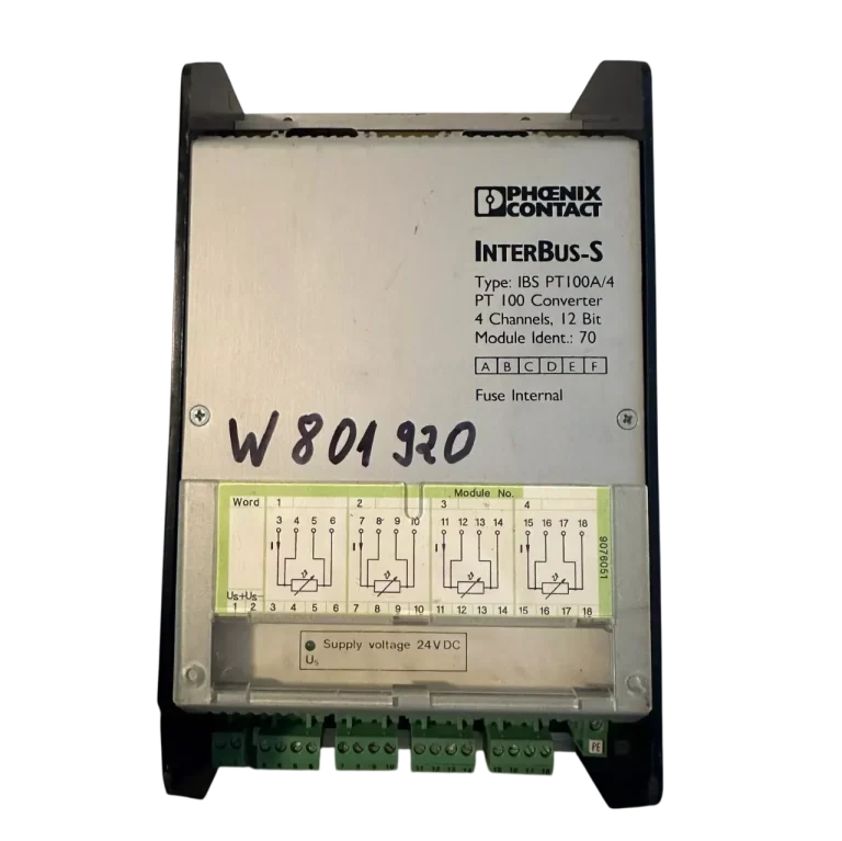 Phoenix Contact Interbus S IBS PT100A 4, PT 100 Converter Module 70