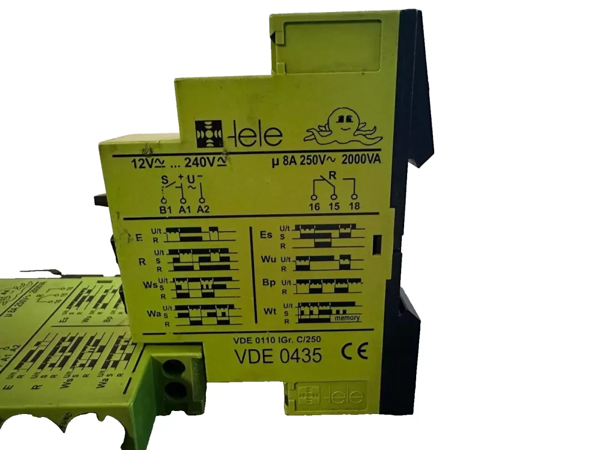 TELE OM1 VDE 0435 Multifunction Timer Relay 12 240V AC DC