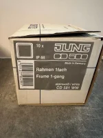 VPE 10x Jung frame 1 way CD 581 WW frame 1 gang alpine white IP 44 CD NEW 2