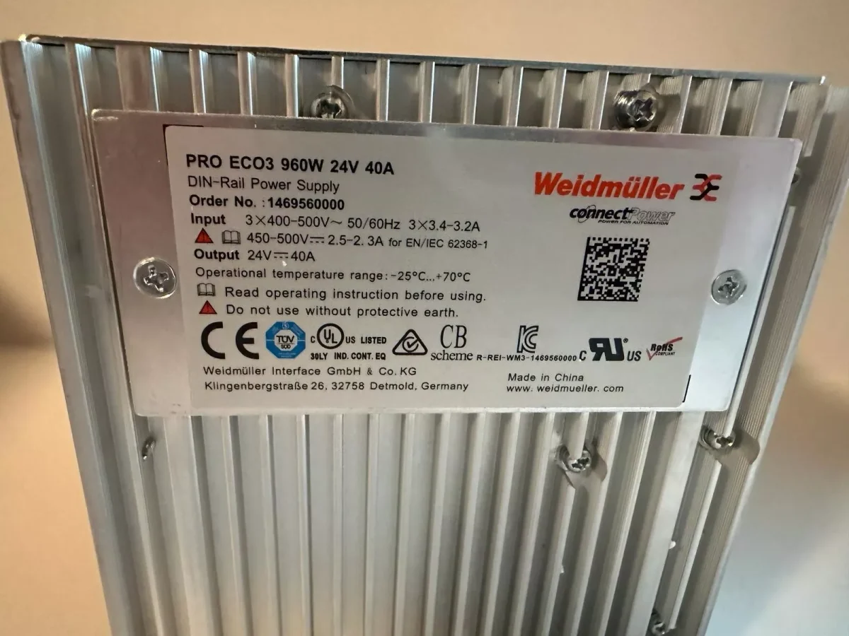 Weidmüller PRO ECO3 960W 24V 40A As New 3