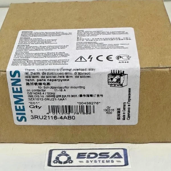 Siemens 3RU2116-4AB0 Thermal Overload Relay